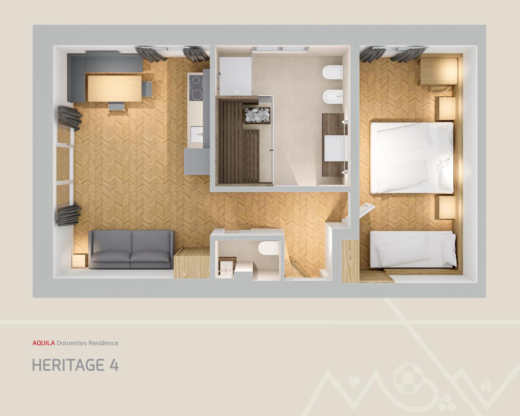 אורטיסיי Aquila Dolomites Residence מראה חיצוני תמונה